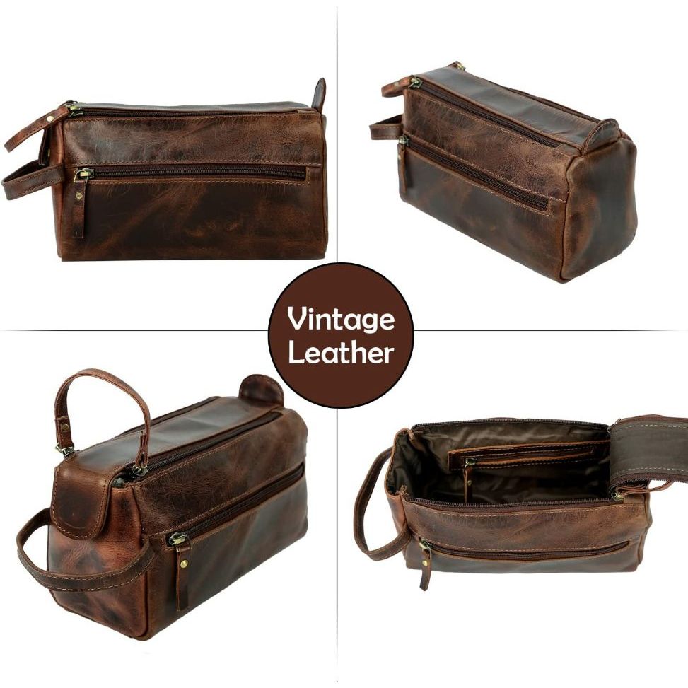 Leather Handmade Toiletries Pouch