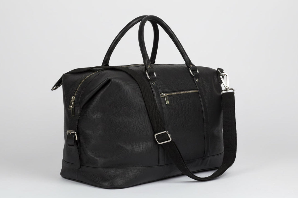 Weekender Travel Black Duffle Bag