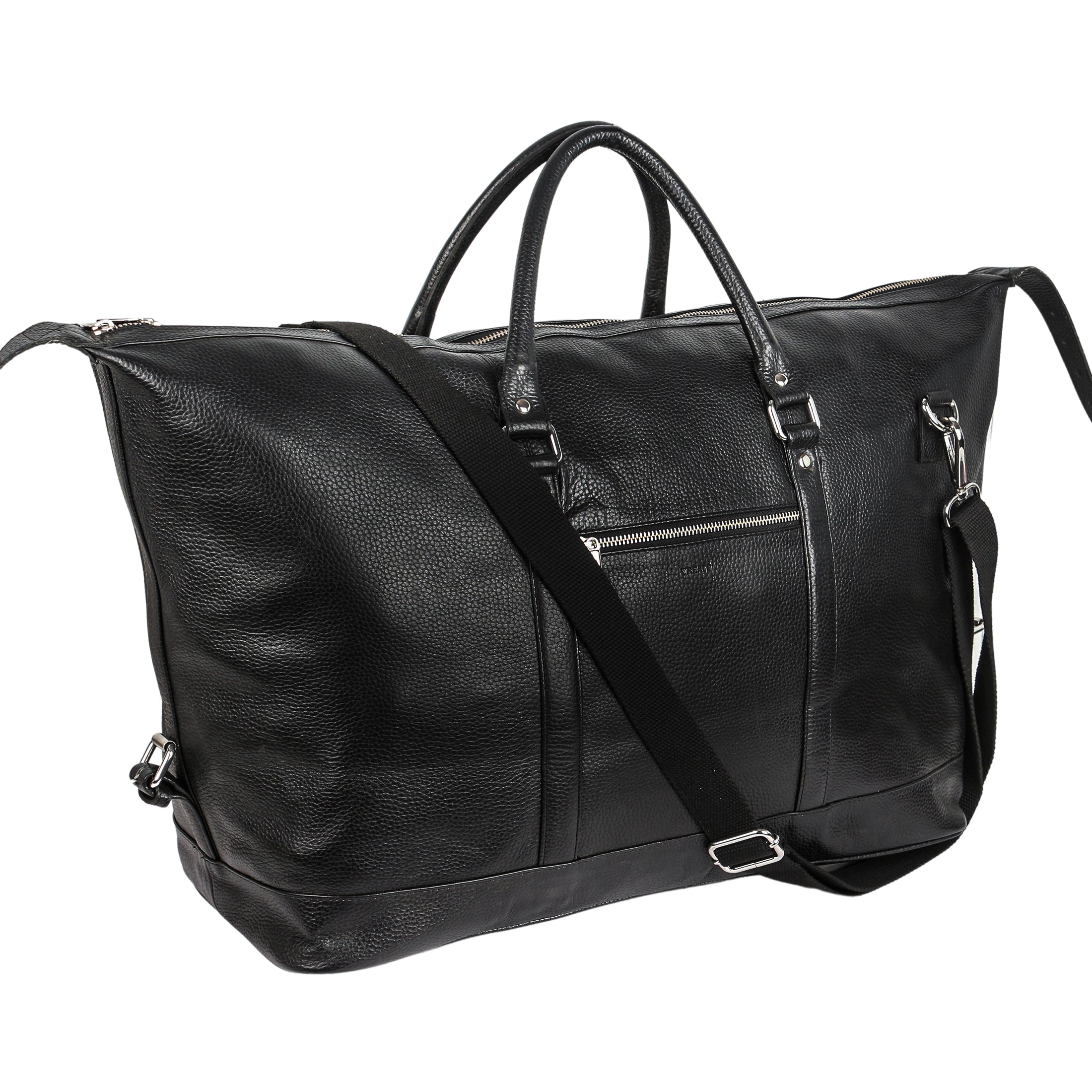 Weekender Travel Black Duffle Bag