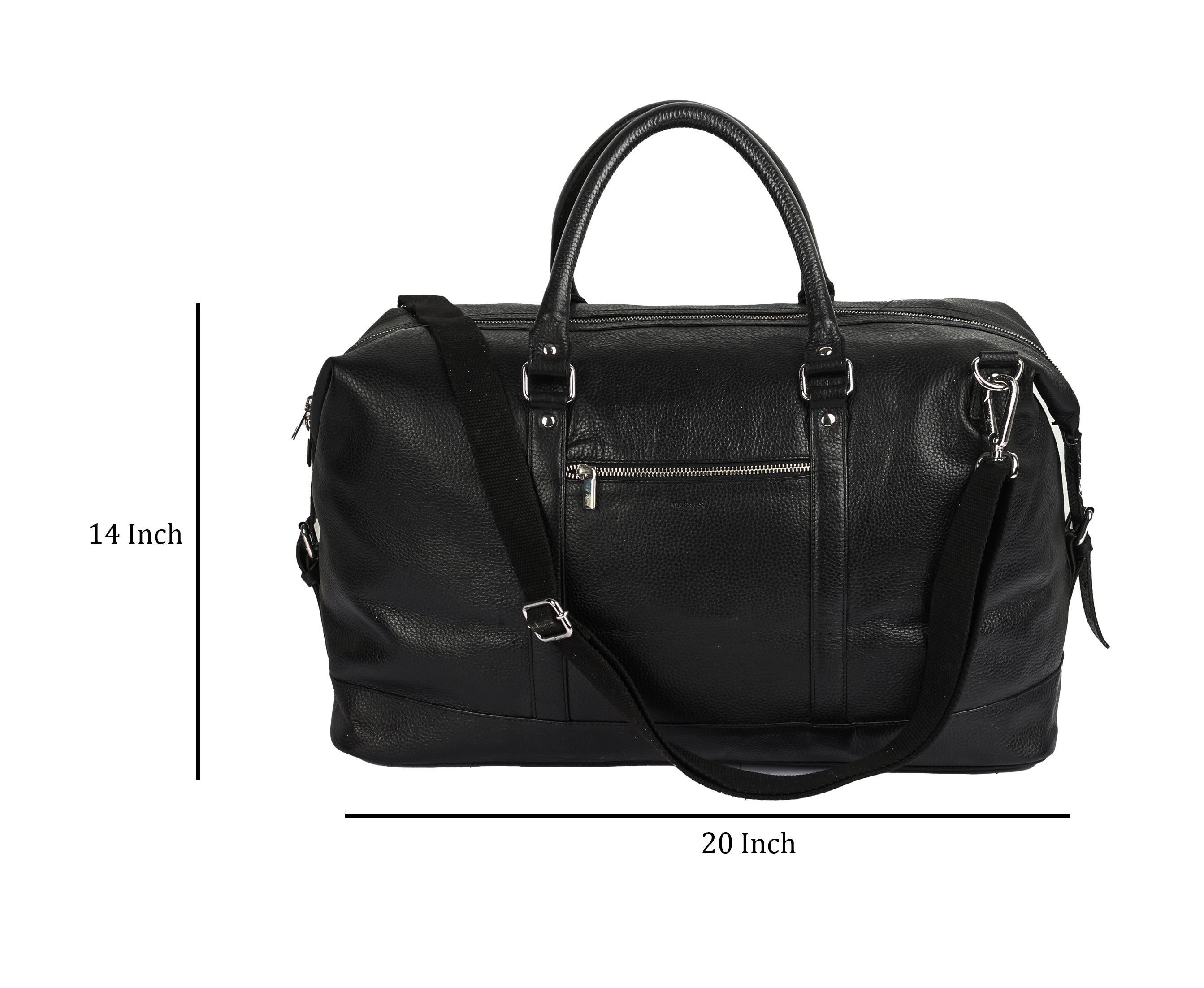 Weekender Travel Black Duffle Bag