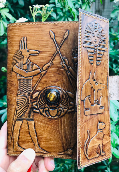 Ancient Egyptian King Pharaoh Leather Journal