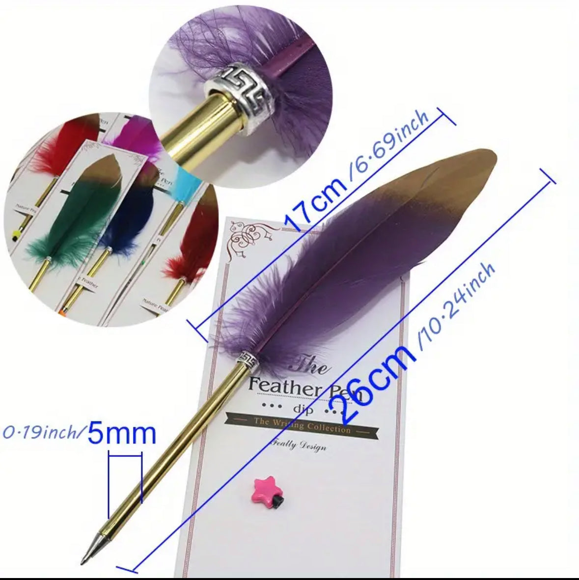 Unique Feather Ballpoint Pen