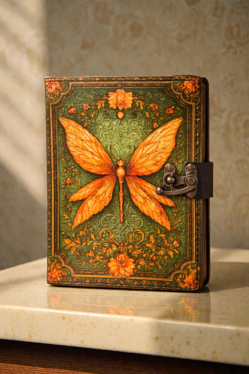 Butterfly Leather Deckle Journal