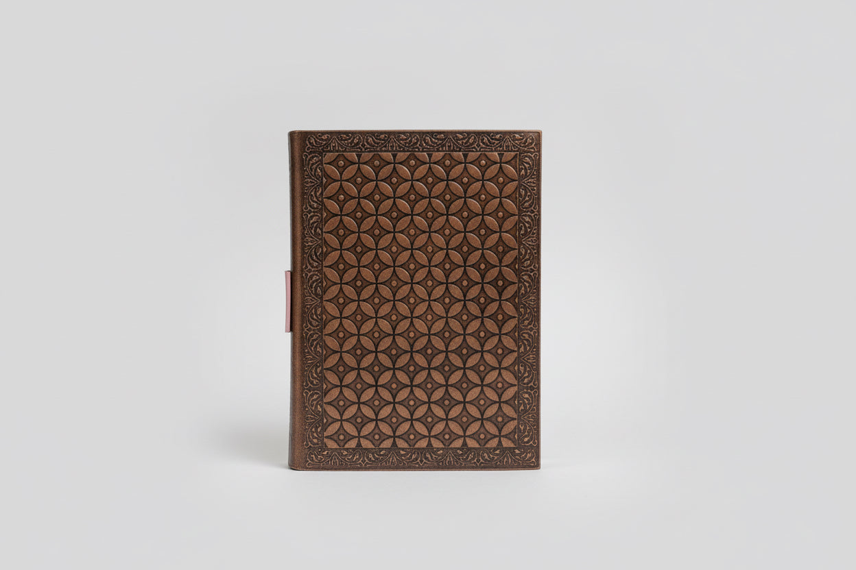 Time Embossed Leather Journal