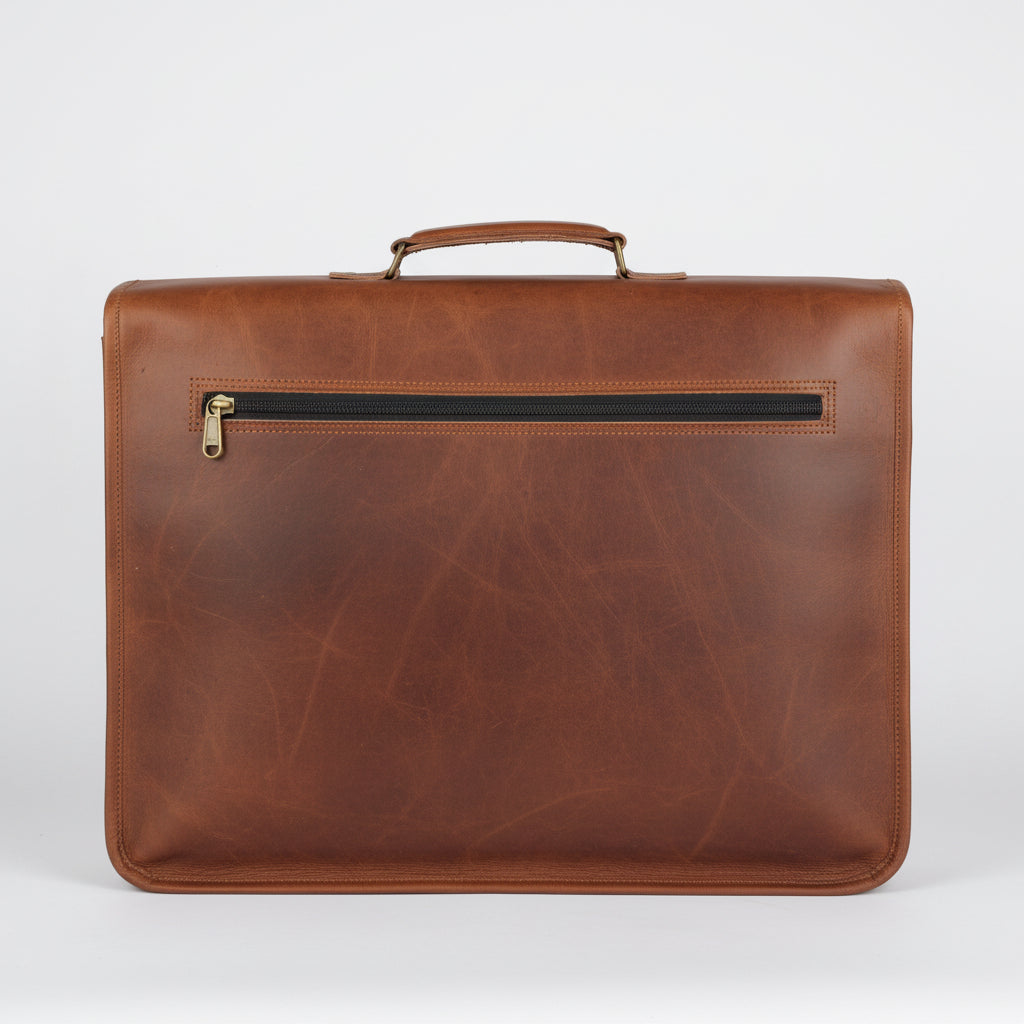 Leather Laptop Satchel Messenger Bag