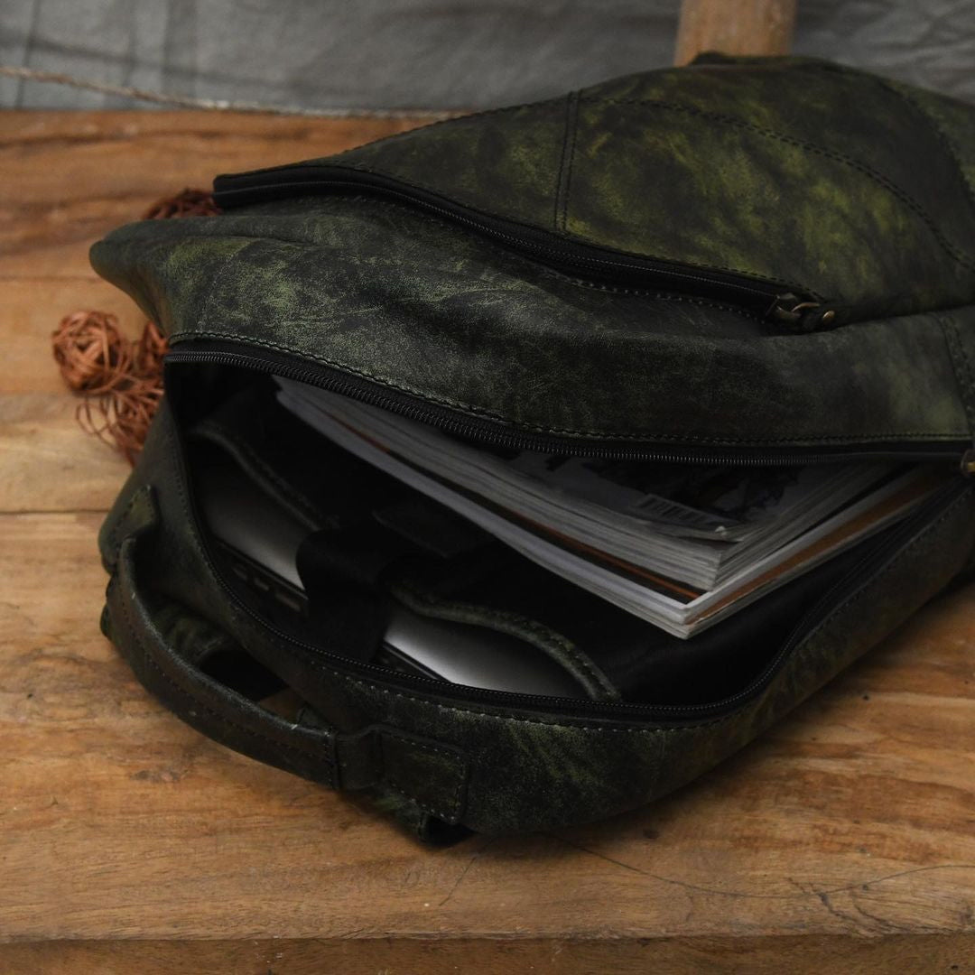Leather Travel Unisex Backpack