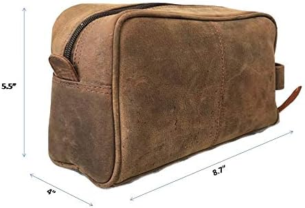 Unisex Buffalo Leather Toiletries Pouch