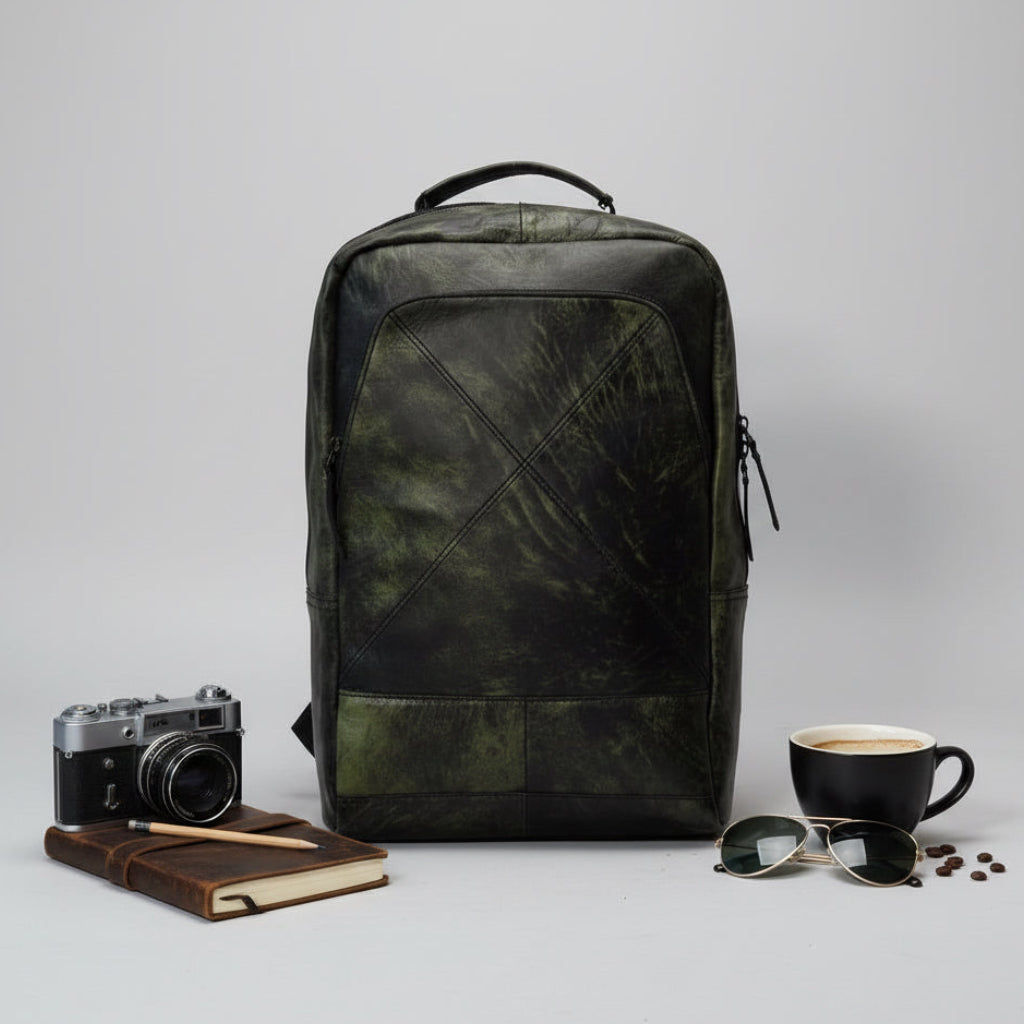 Leather Travel Unisex Backpack