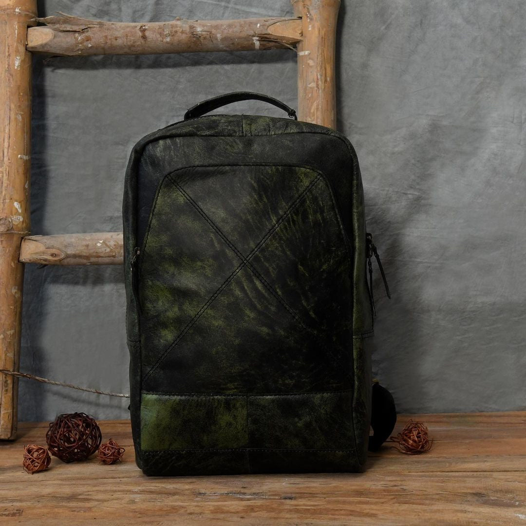 Leather Travel Unisex Backpack