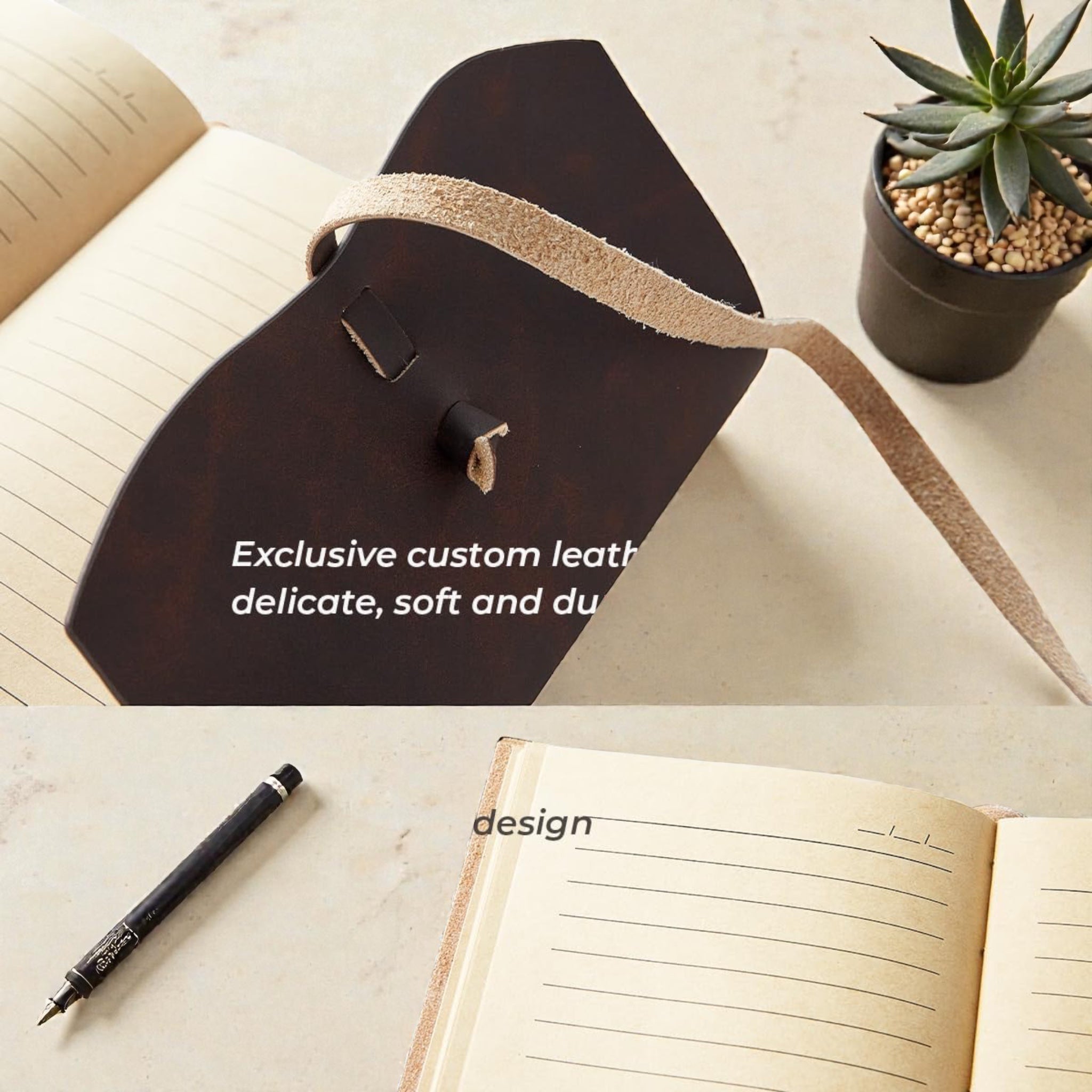 Buffalo Leather Medieval Journal - Lined paper