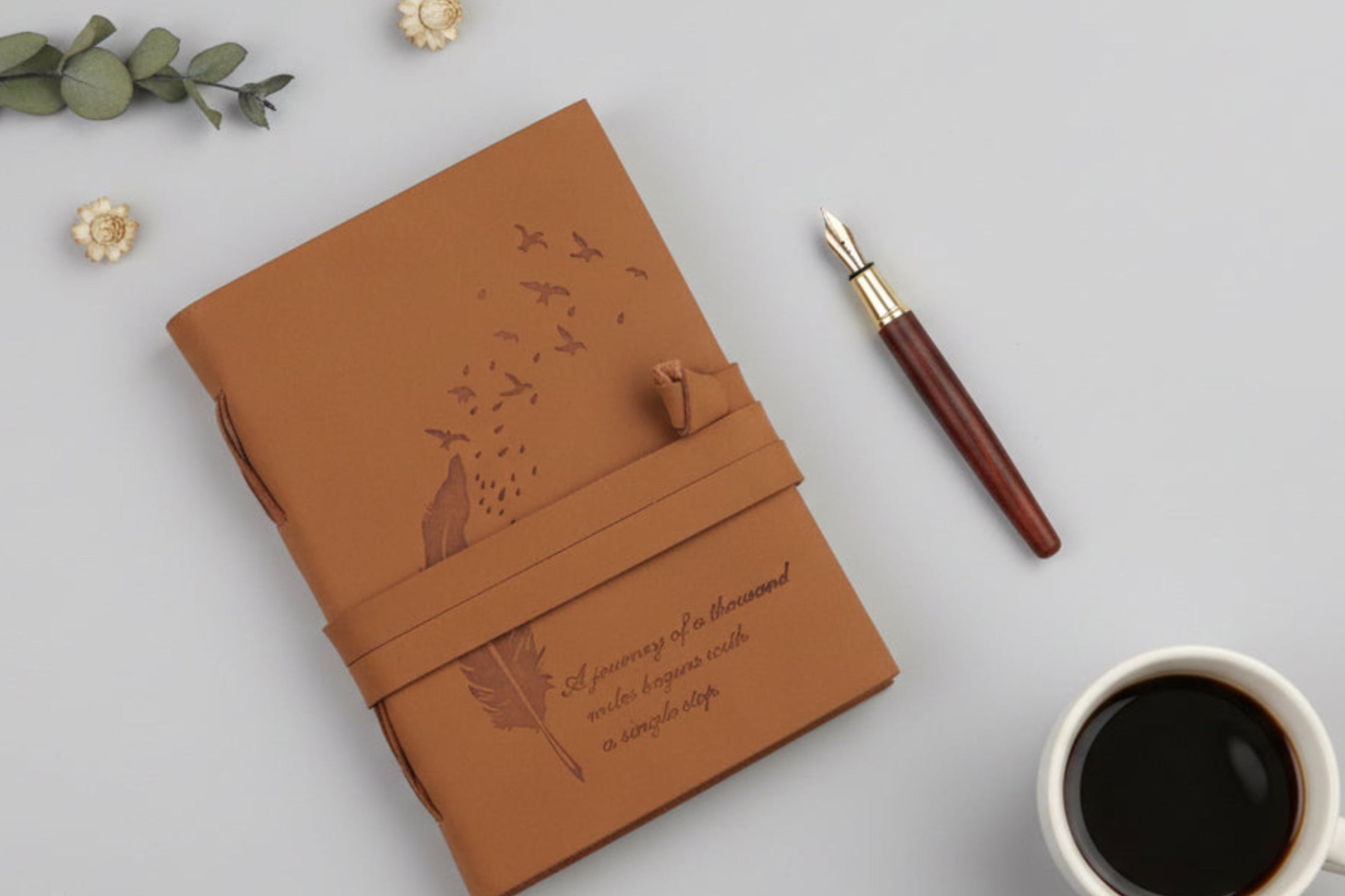 Leather Feather Bird Journal