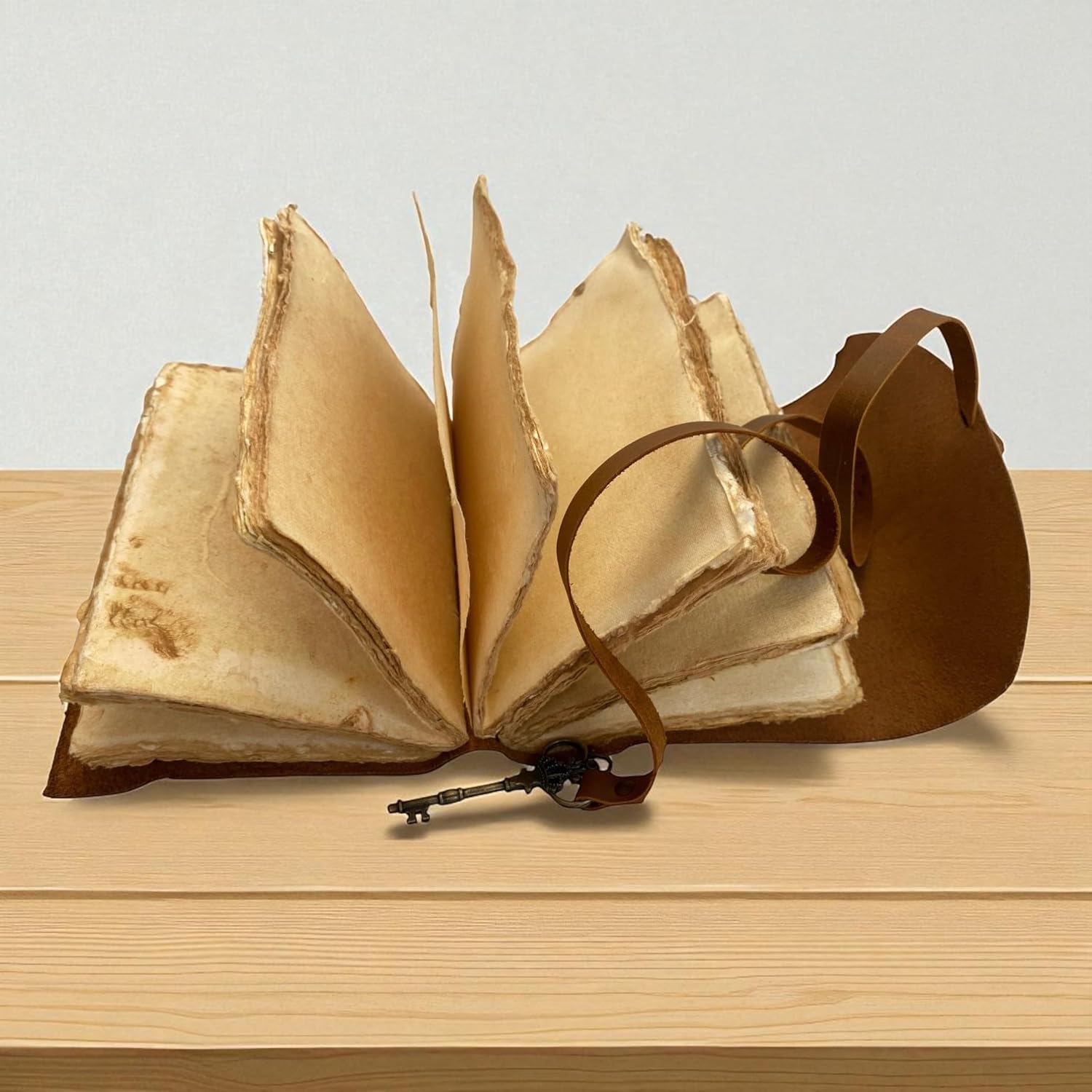 Compass Leather Deckle Journal