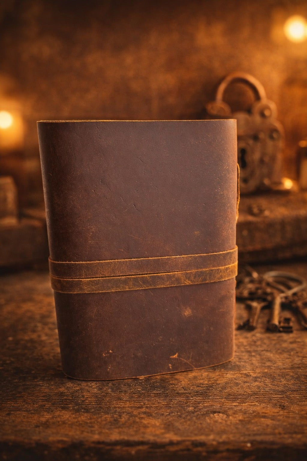 Compass Leather Deckle Journal