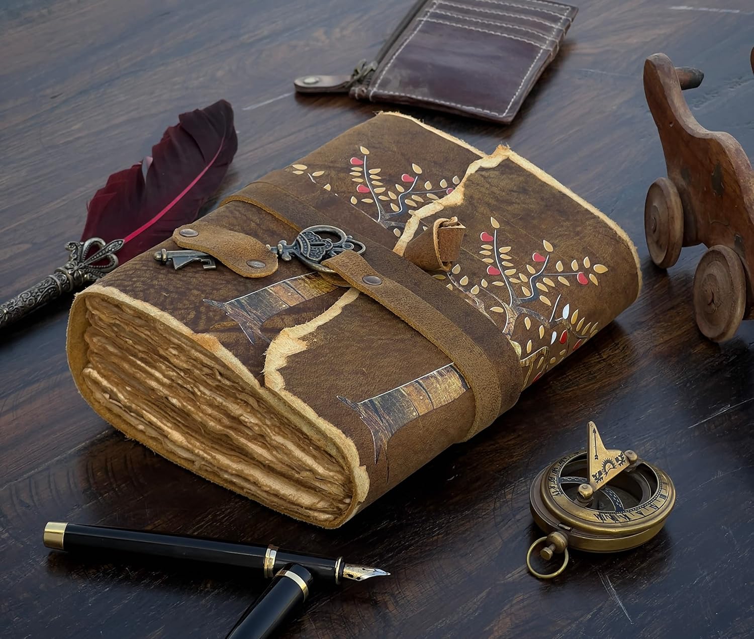 Tree Of Life Deckle Leather Journal