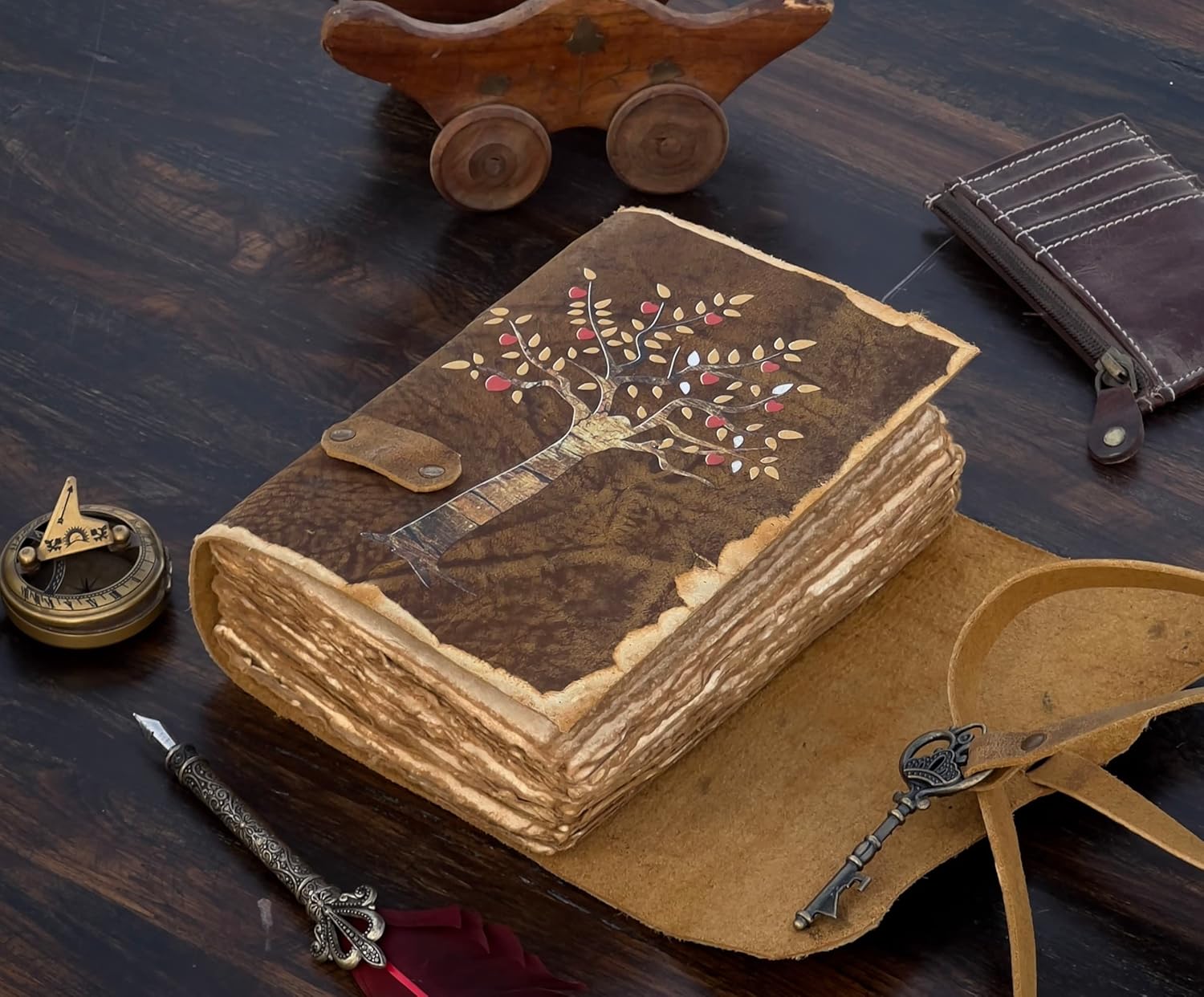 Tree Of Life Deckle Leather Journal