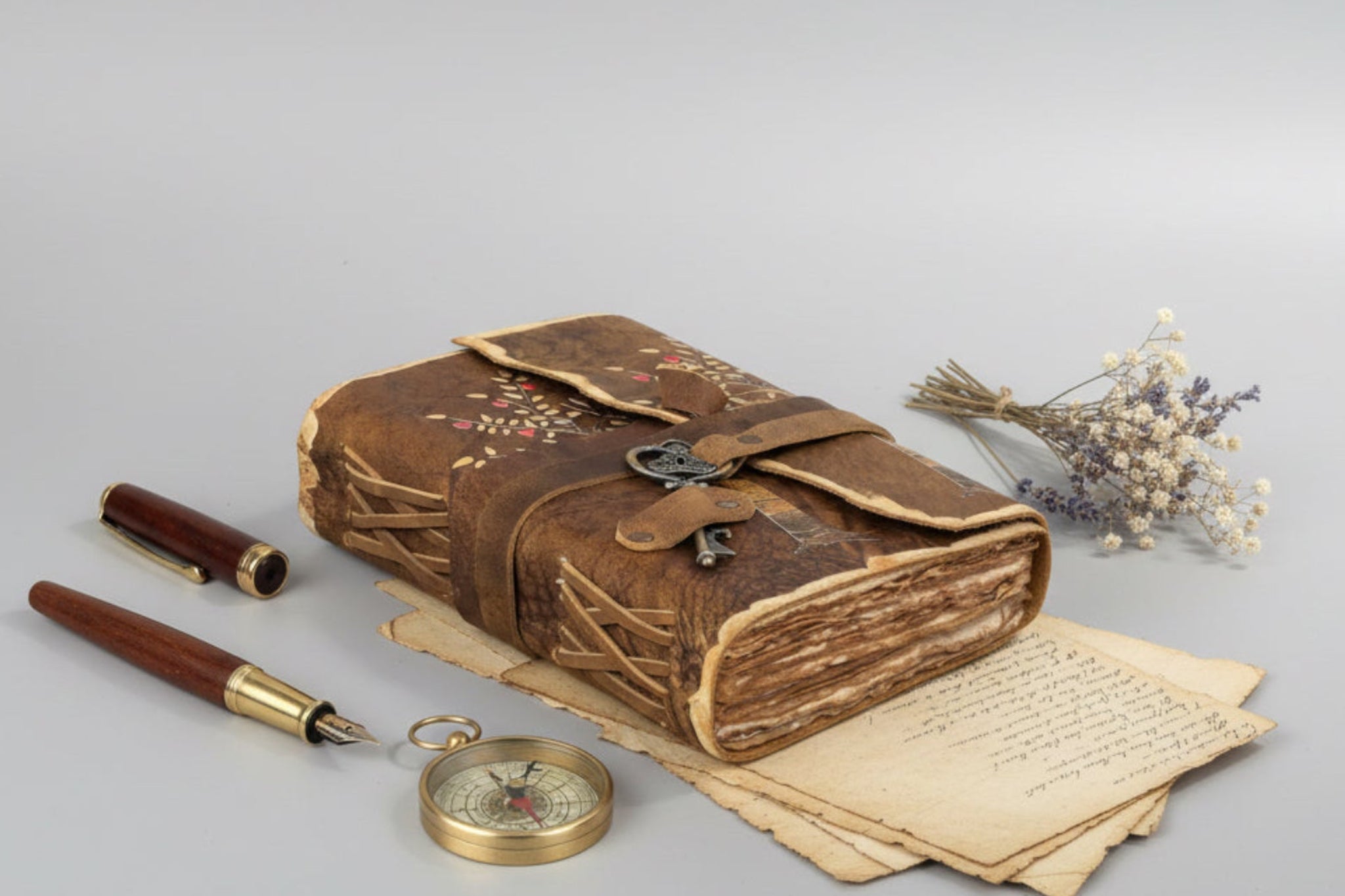 Tree Of Life Deckle Leather Journal