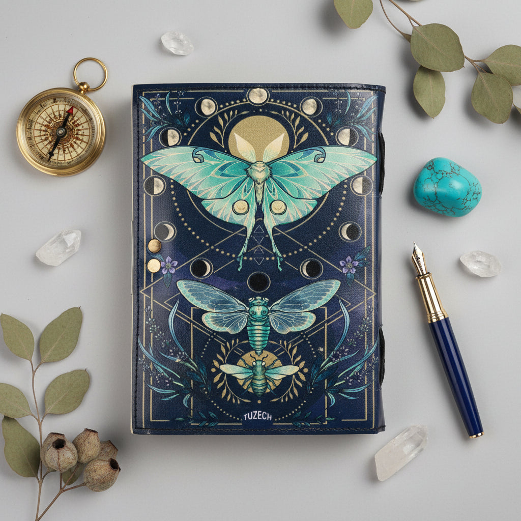 Handmade Leather Butterfly Journal