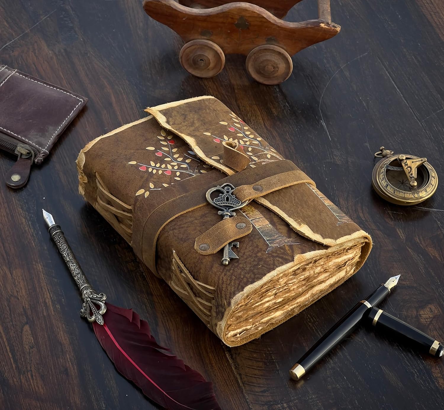 Tree Of Life Deckle Leather Journal