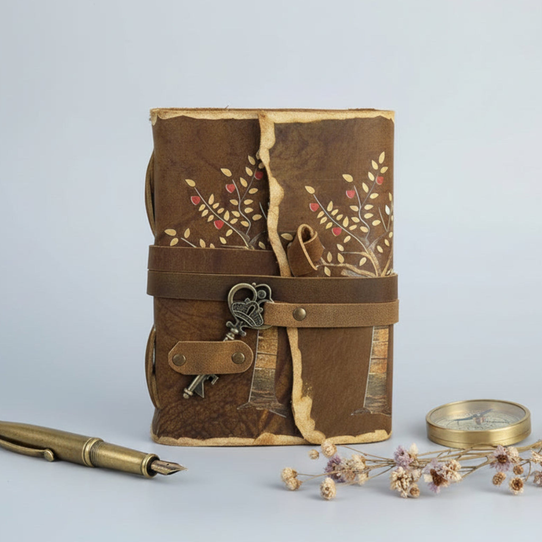 Tree Of Life Deckle Leather Journal