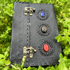Black Three Stone Chakra Leather Journal