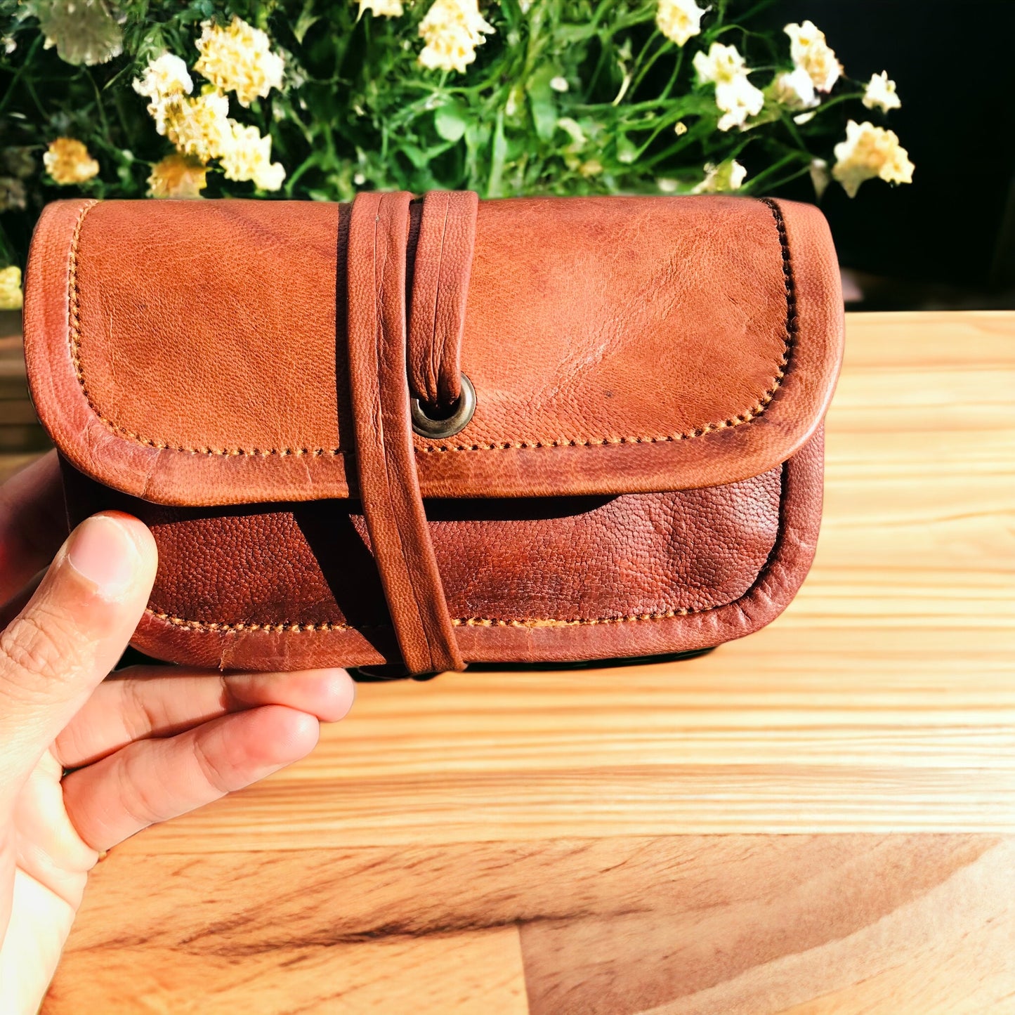 Leather Tobacco Pouch Coin Pouch