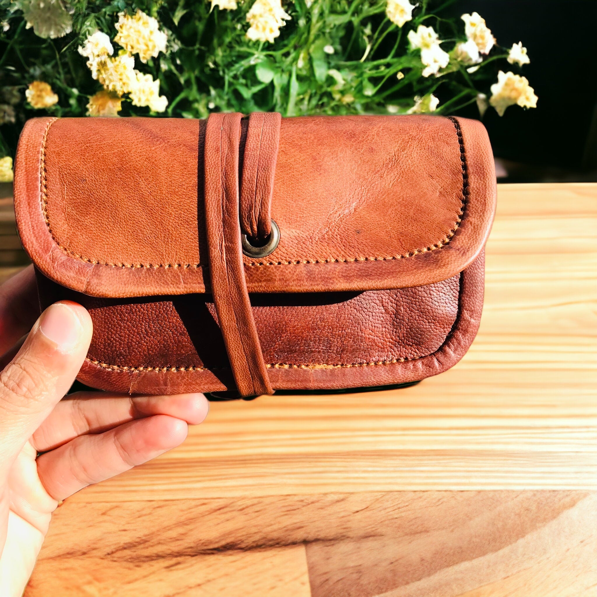 Leather tobacco/coin Pouch