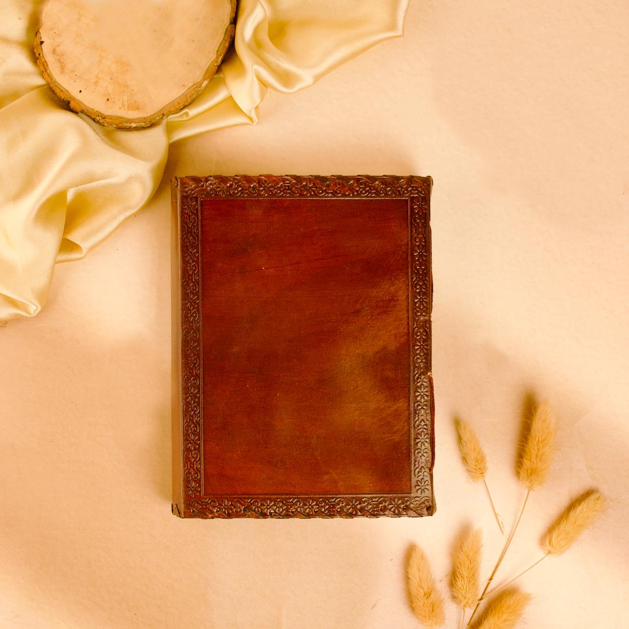 Handmade Leather Three Stone Chakra Journal