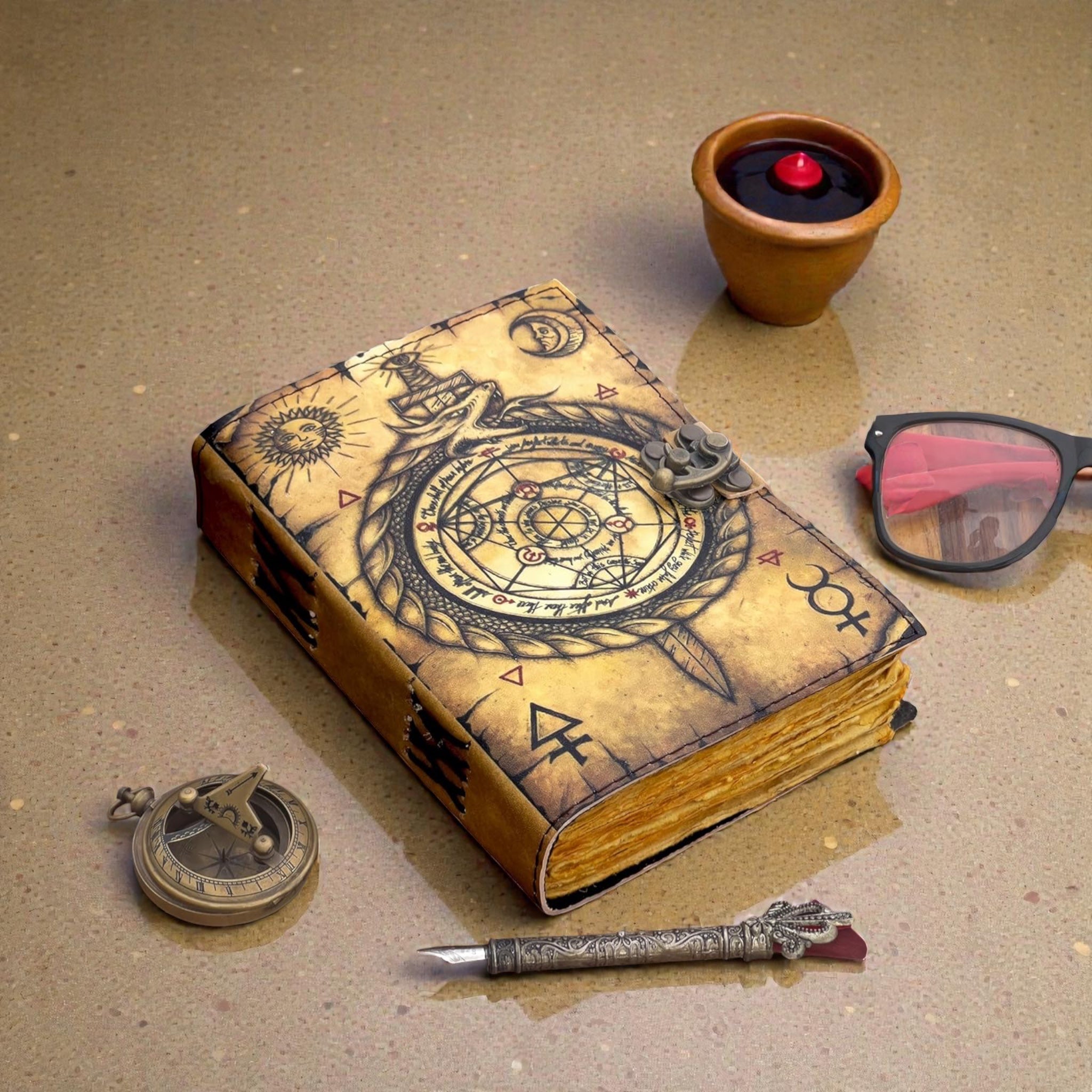 Mystical Diagram Deckle Journal