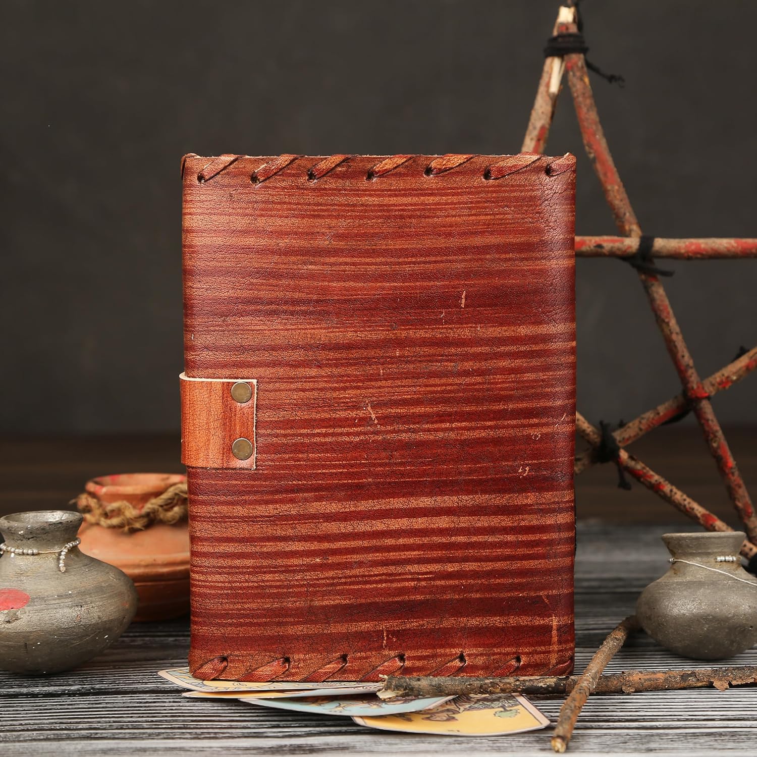 Eye Deckle Leather Journal