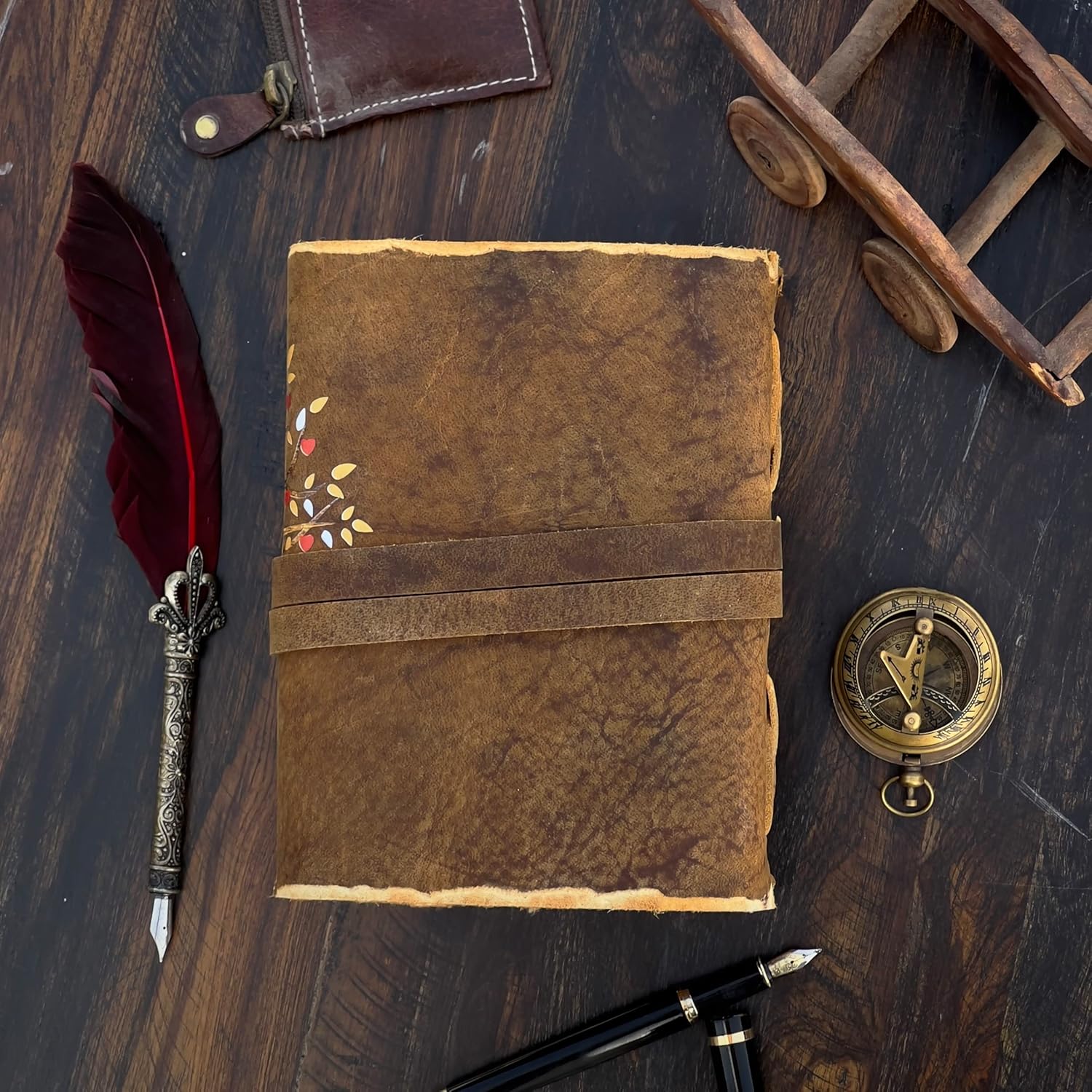Tree Of Life Deckle Leather Journal