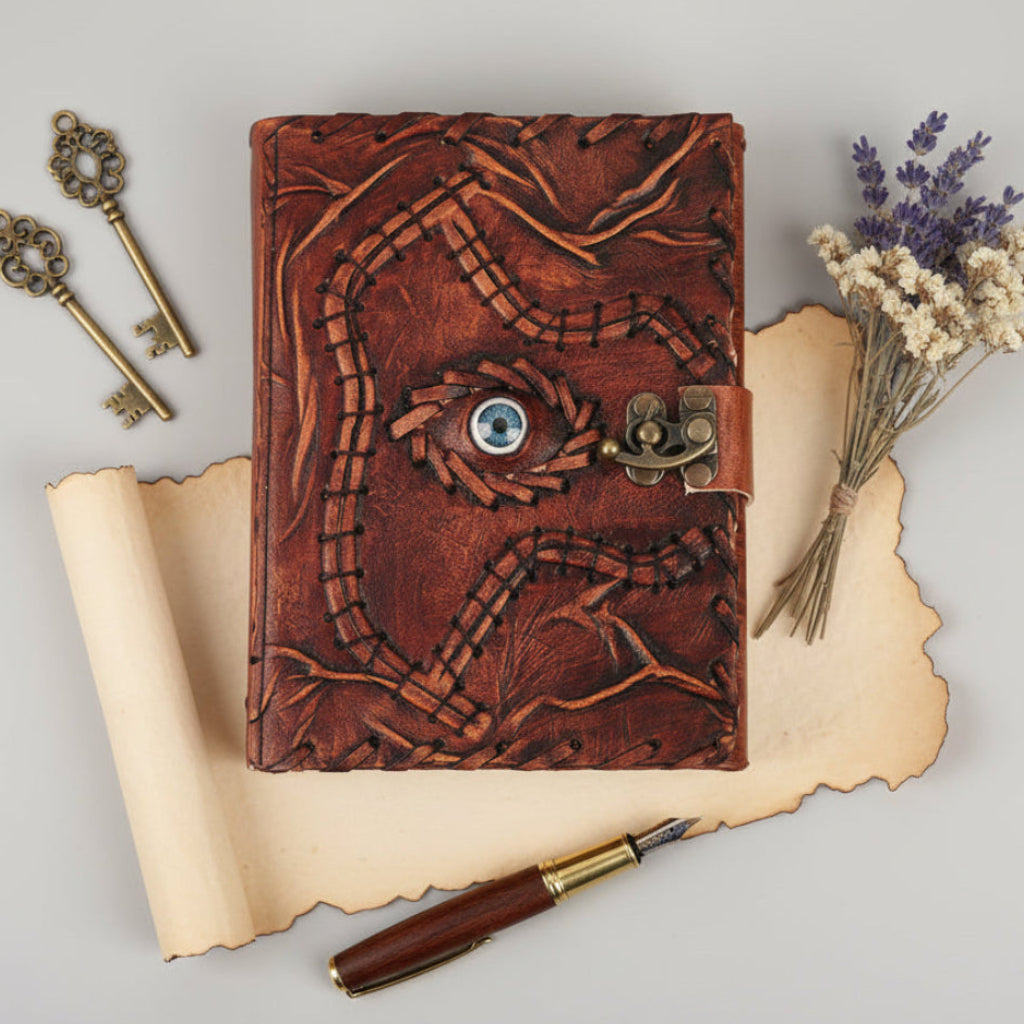 Eye Deckle Leather Journal