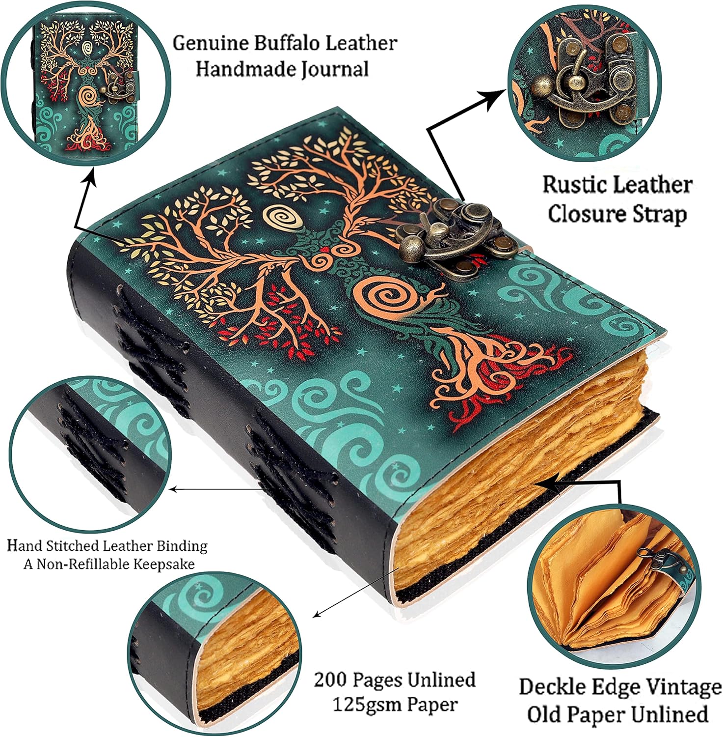 Tree of life lady deckle journal