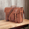 Leather Laptop Messenger Satchel Bag