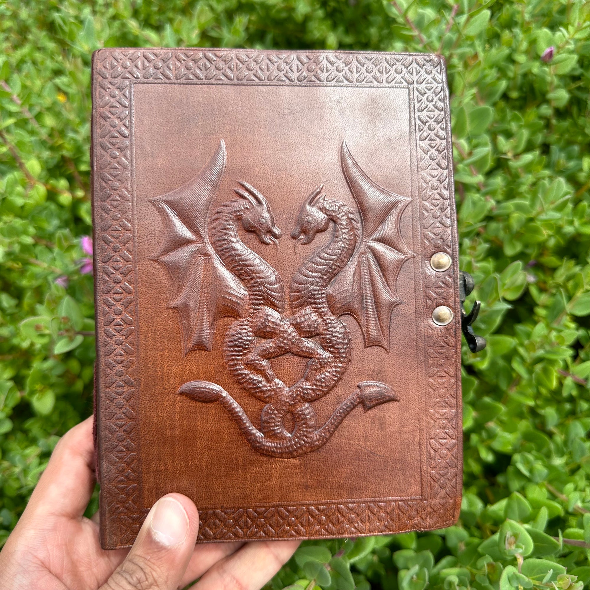 Handmade Leather Dragon Journal