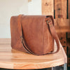 Leather Messenger Crossbody Satchel Bag