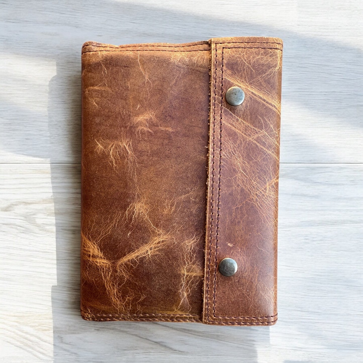 Handmade Leather Lined Refillable Page Journal