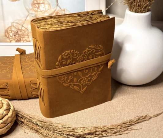 Vintage Rustic Leather Deckle Edge Paper