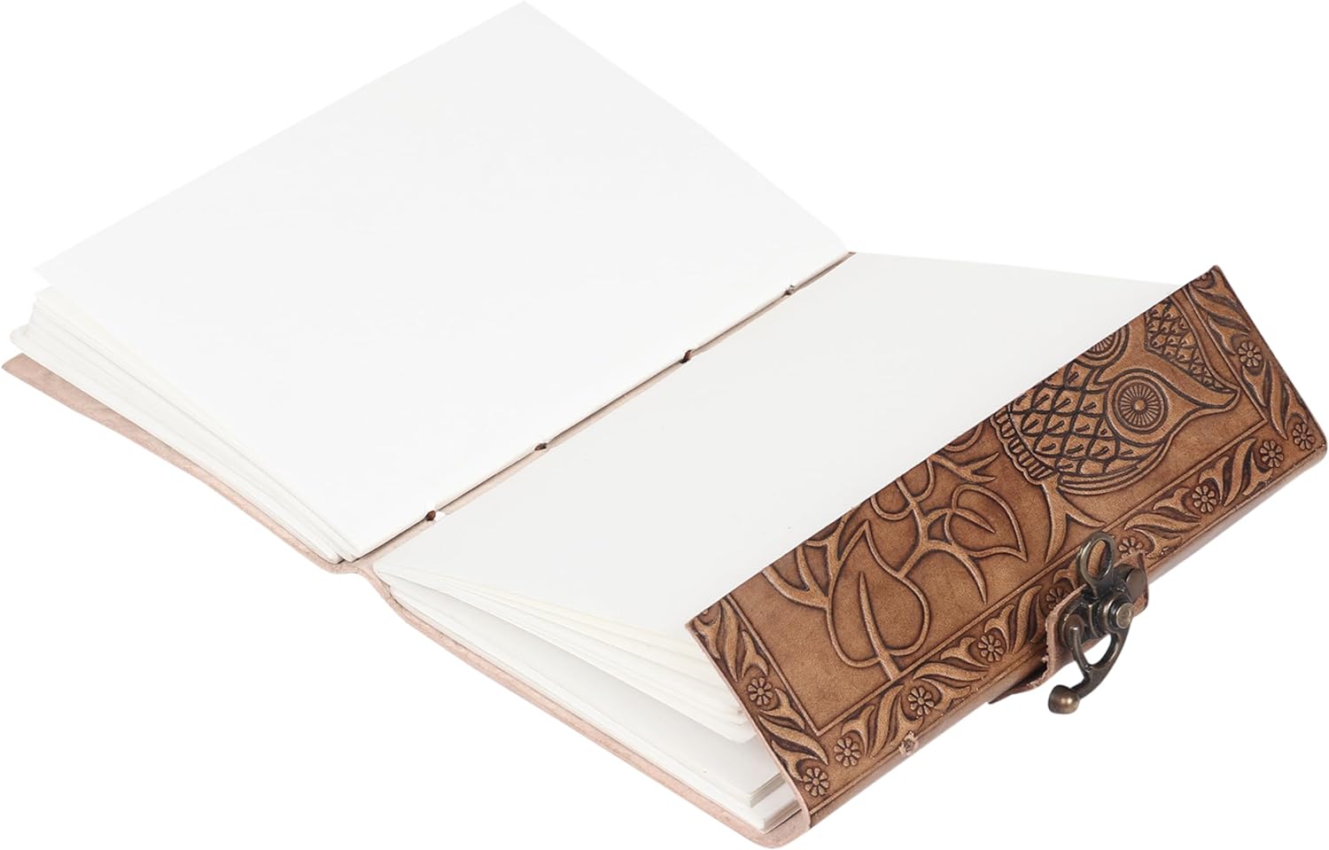 Handmade Leather Owl Embossed Journal