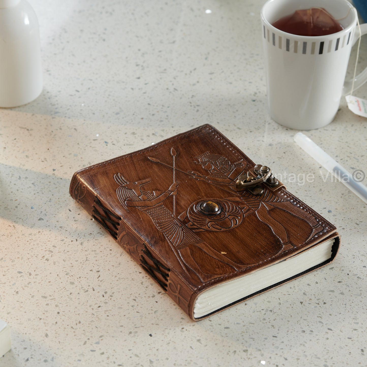 Ancient Egyptian King Pharaoh Leather Journal