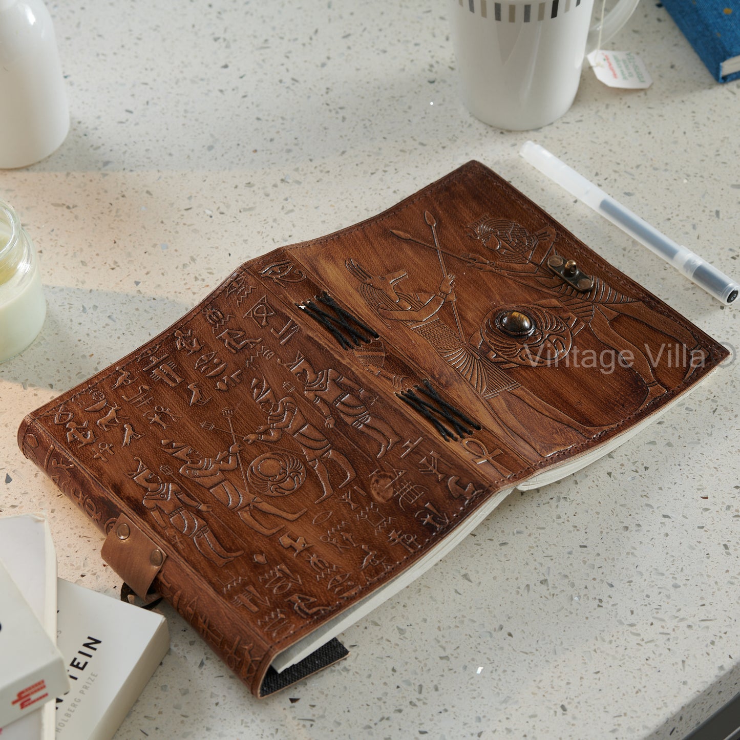 Ancient Egyptian King Pharaoh Leather Journal