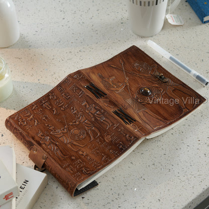 Ancient Egyptian King Pharaoh Leather Journal