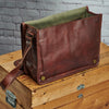 Leather Messenger Crossbody Satchel Bag
