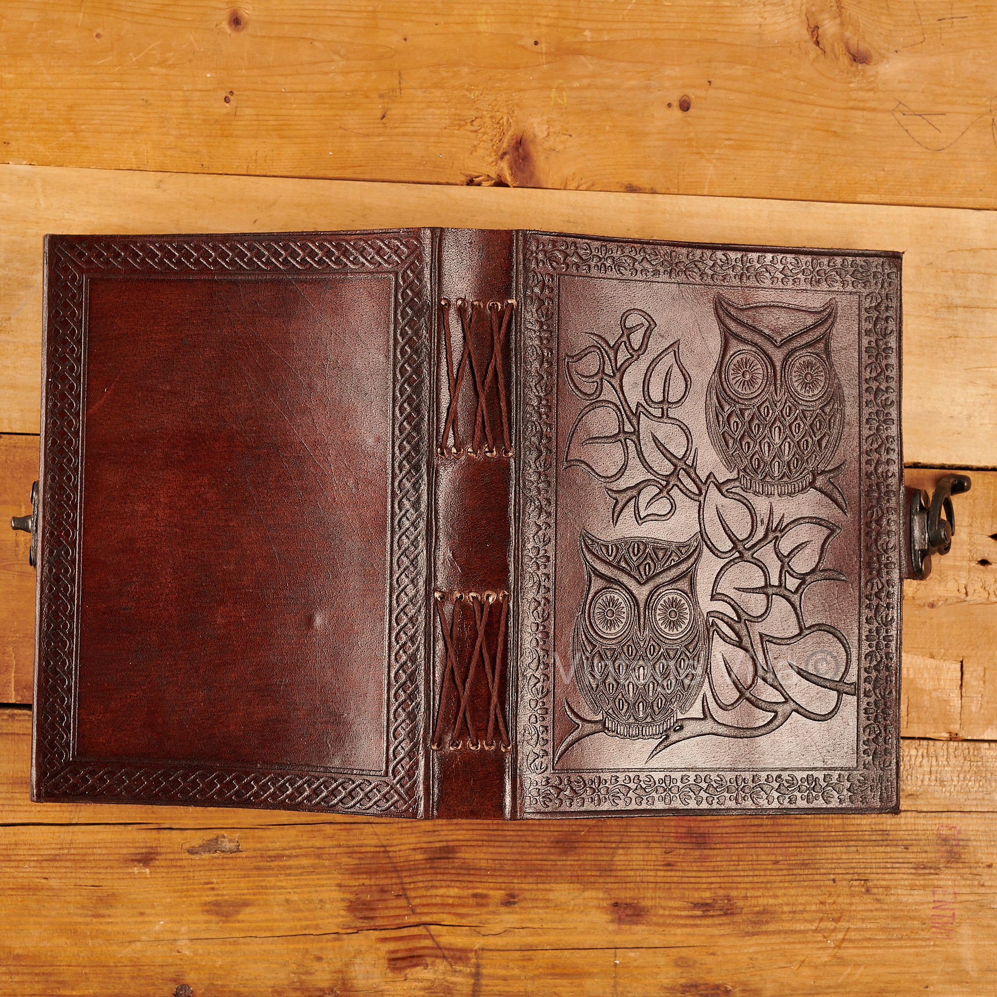 Handmade Leather Owl Journal