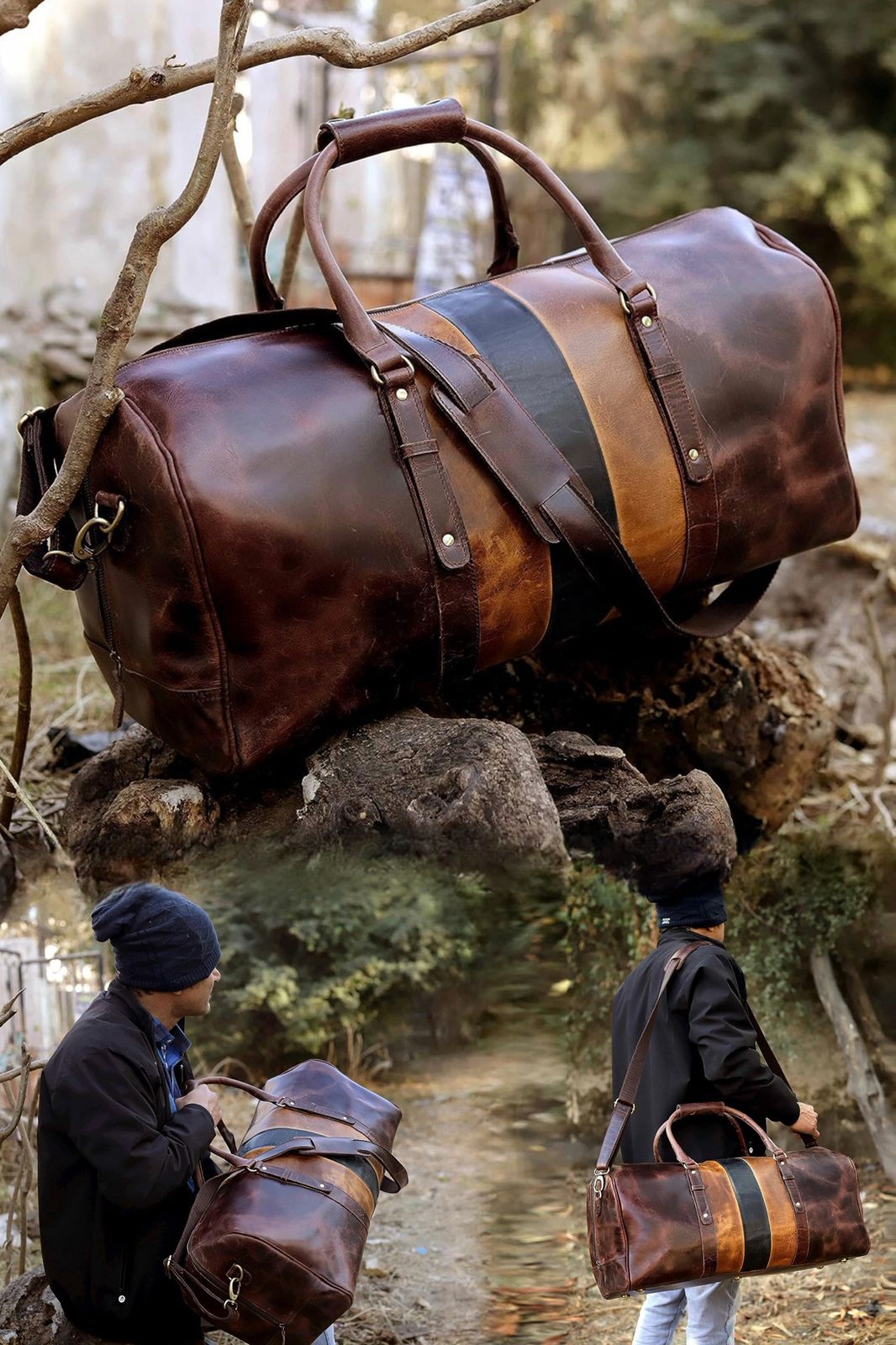 Full Grain Leather Duffle Bag