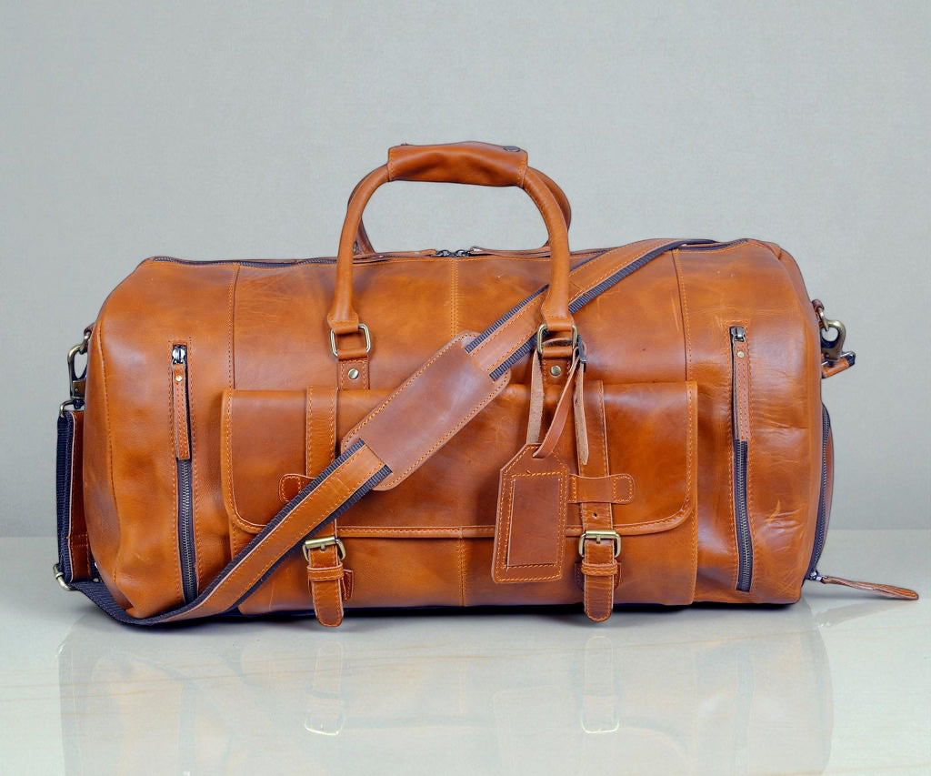 Overnight Full Grain Leather Duffle Bag