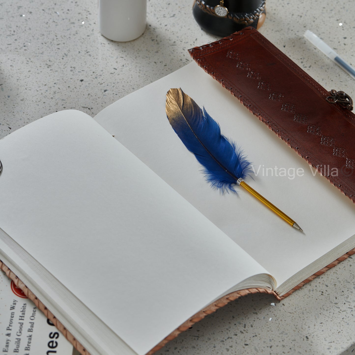 Seven Stone Chakra Leather Journal A4 Size