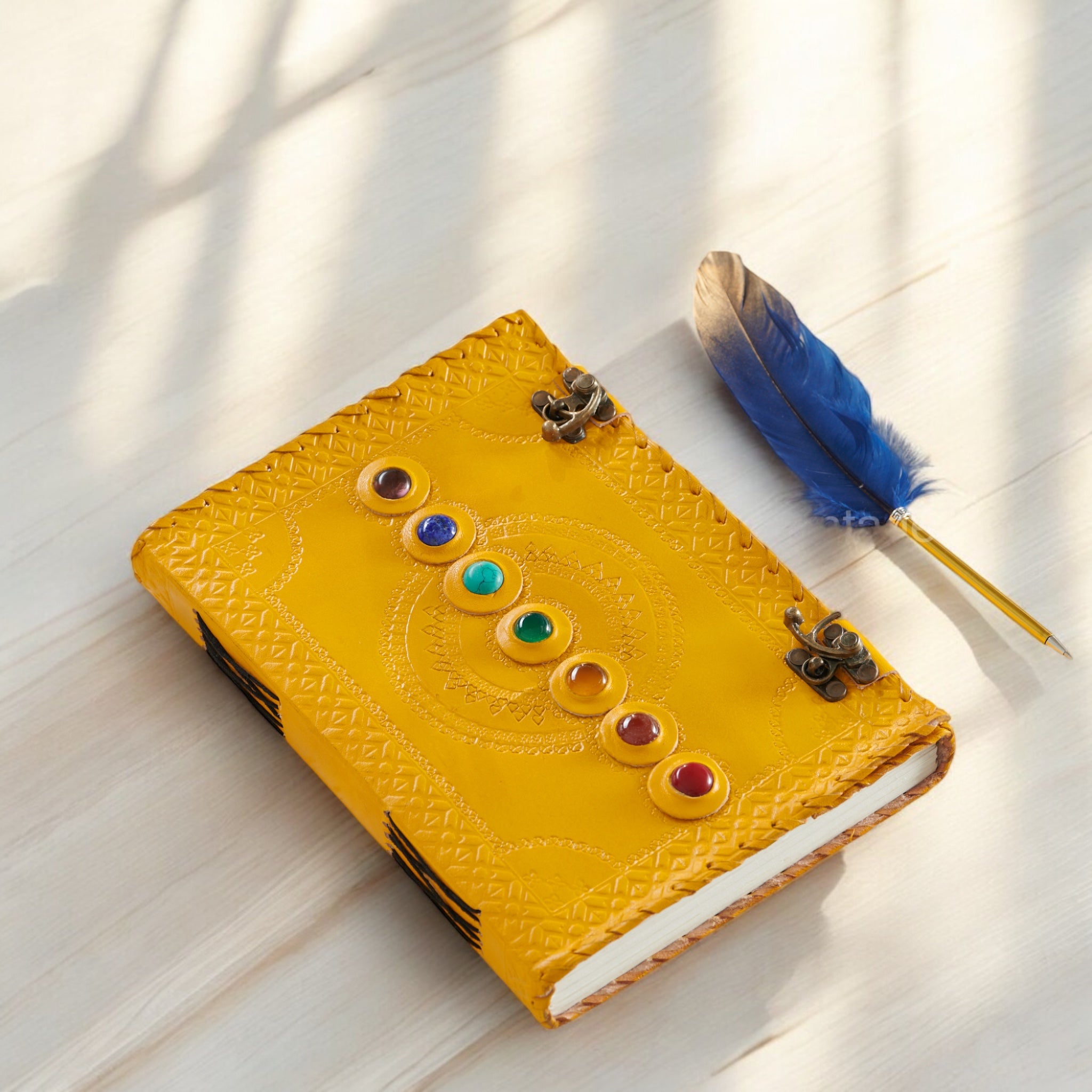 Seven Stone Leather Stone Chakra