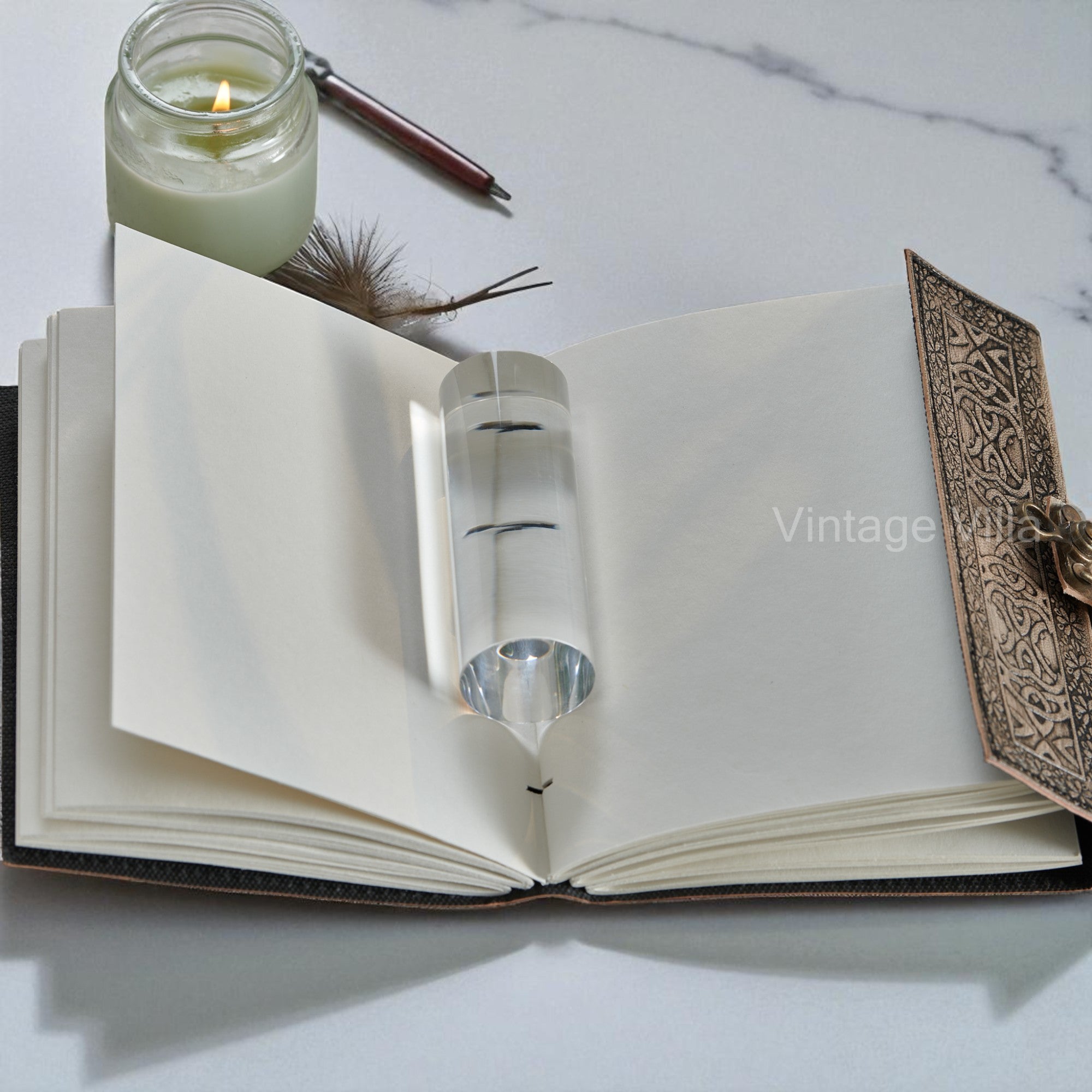 Skull Design Handmade Leather Journal