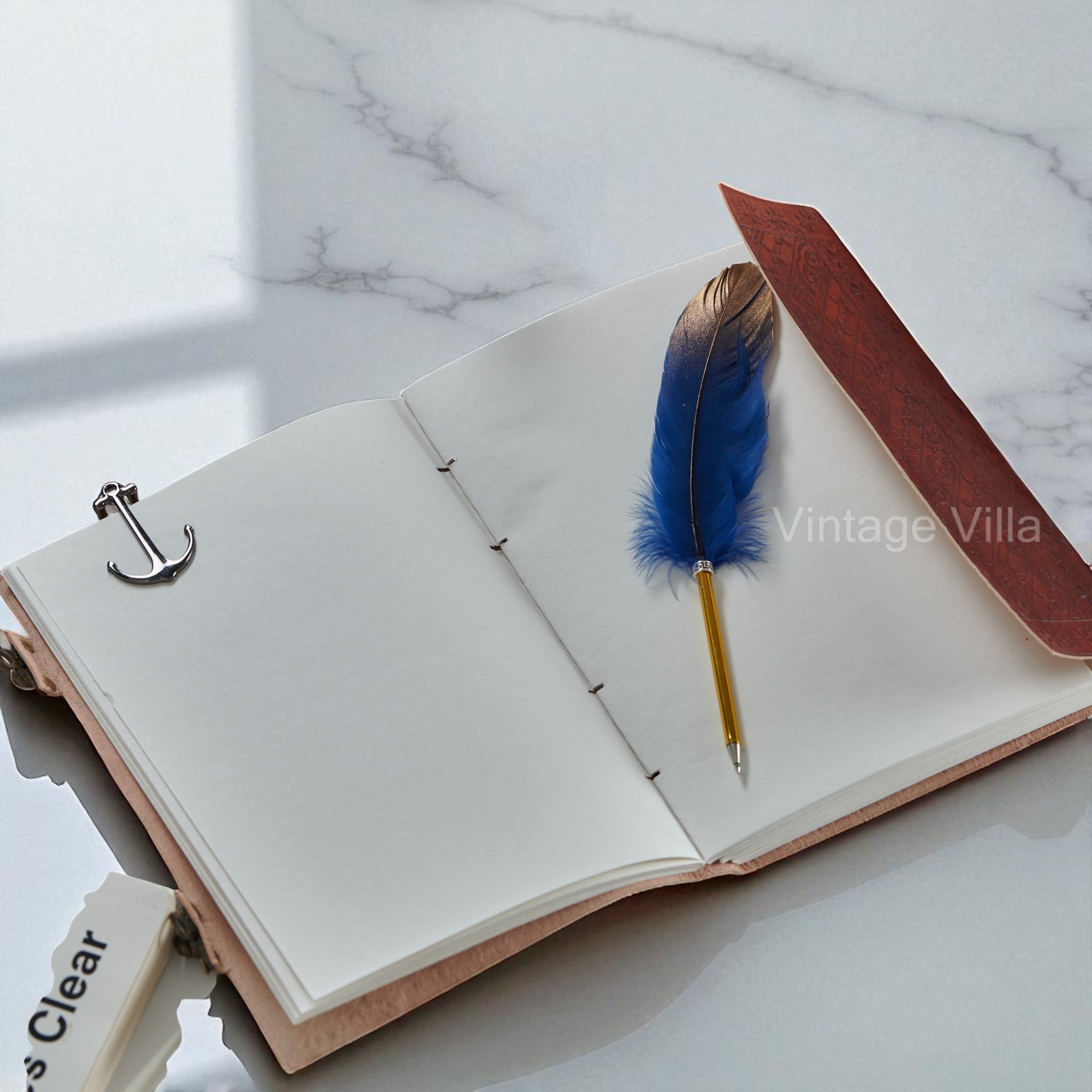 Spider-Man Embossed Design Blue Stone Leather Journal