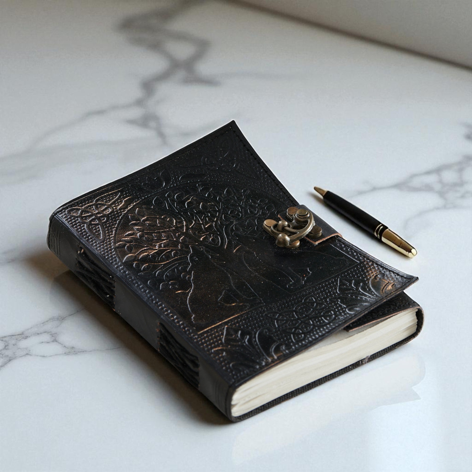 Black Wolf Leather Journal